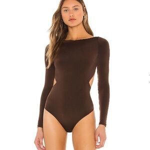 Lovers and Friends Skylar Bodysuit Espresso Brown Size XXS